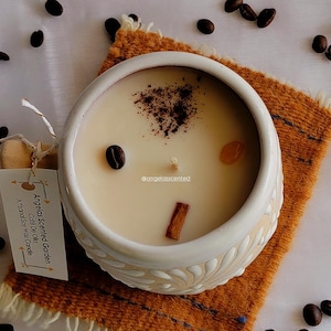 Cafe de olla Soy Wax Mug Candle/Mexican Soy Wax Candle/Barro/Hand Poured/Mexican Pottery/Housewarming gift/Mexican Coffee