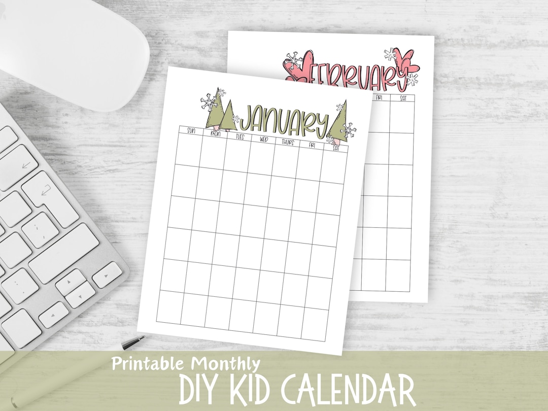 Monthly Calendar Set | Seasonal Calendars | Perpetual Calendar ...