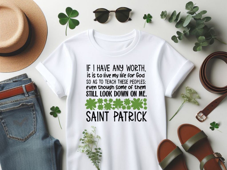 St. Patrick's Day SVG, St. Patrick's Day PNG, Saint Patrick Quote, Christian St. Patrick's Day, Shamrock SVG, St. Patrick's Day shirt, sign image 2