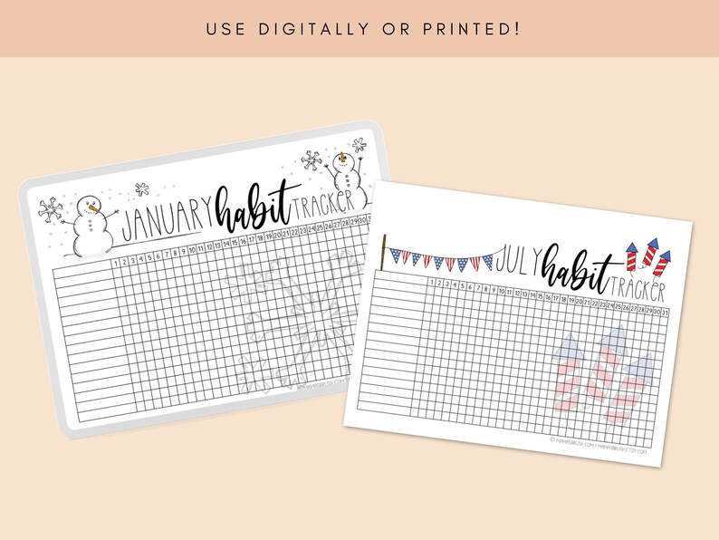 12 monthly Habit tracker, printable habit tracker, goal tracker, savings tracker, Christian habit tracker, habit planner, kid habit tracker image 6