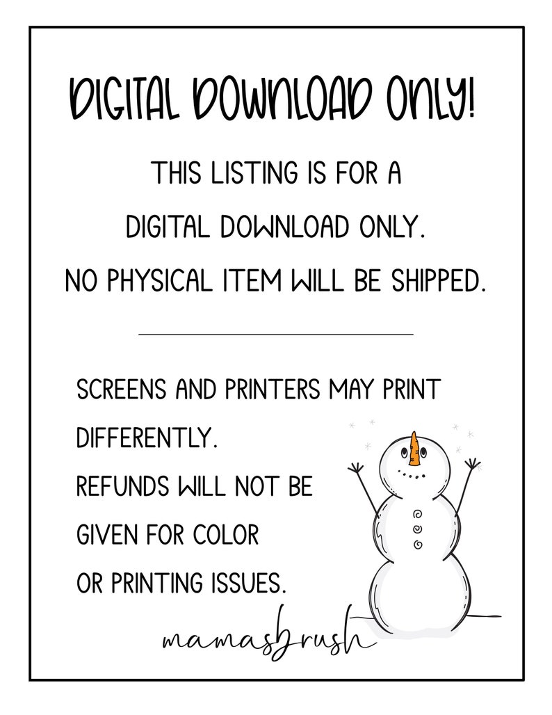 2024 Mini Doodle Calendar, Stocking Stuffer, Christmas Gift, Printable