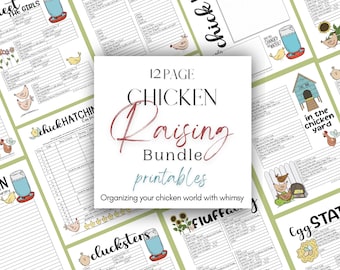Chicken Raising Forms Bundle, Chick Log, Incubator Chart (Digital Download)