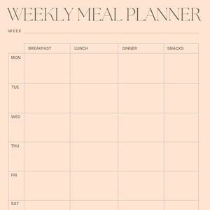 Weekly Meal Planner