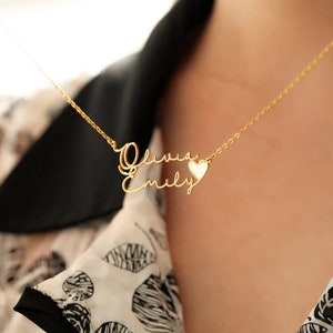 2 personalized first name necklace