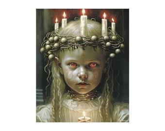 Blessing of the Eyes - Poster Print Haunting Pagan Mythology Yule Winter Solstice AI Art