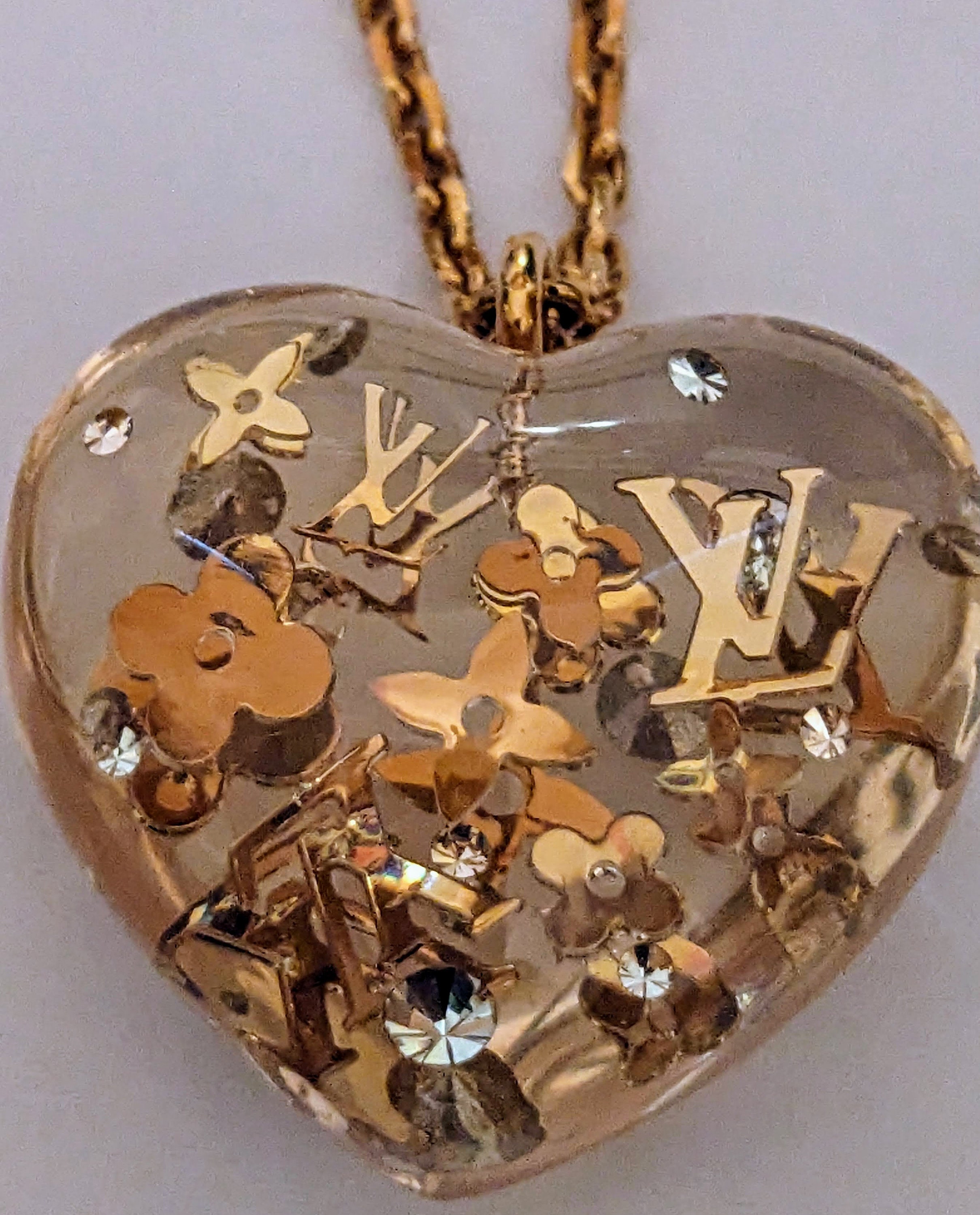 Louis Vuitton Heart Necklace Etsy