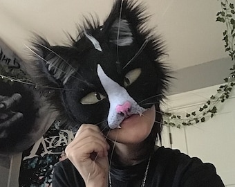 Tuxedo Cat Therian Mask - Etsy