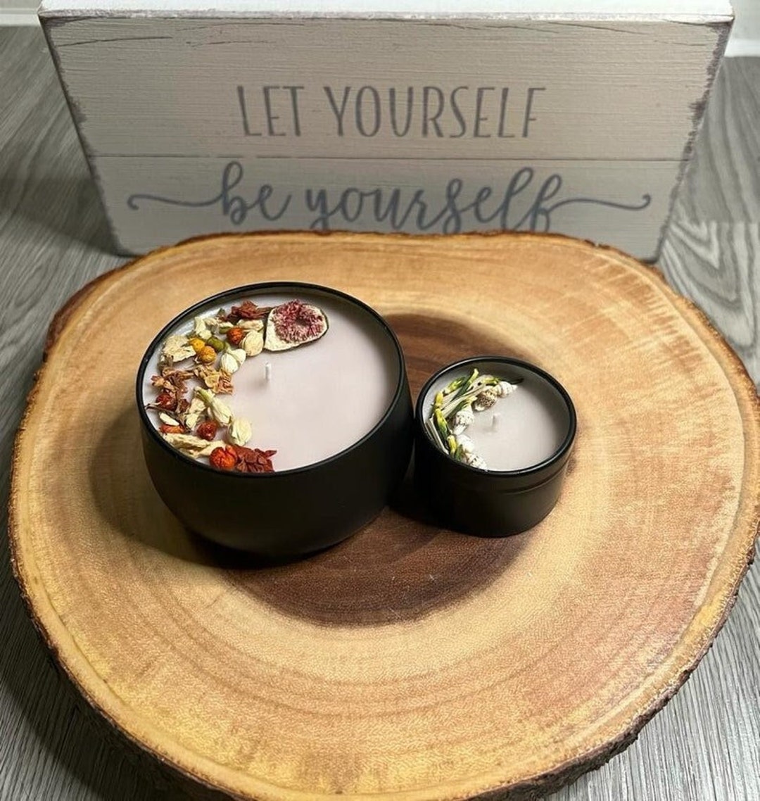 Handmade Candles With Dried Flowers and Herbs || Scented Candle ...