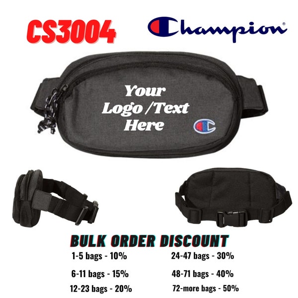 Customized Embroidered Champion Fanny Packs With Your Logo Or Text, Champion Fanny Pack