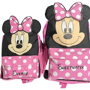 Minnie Mouse Embroidered Backpack Disney Minnie Mouse With Ear