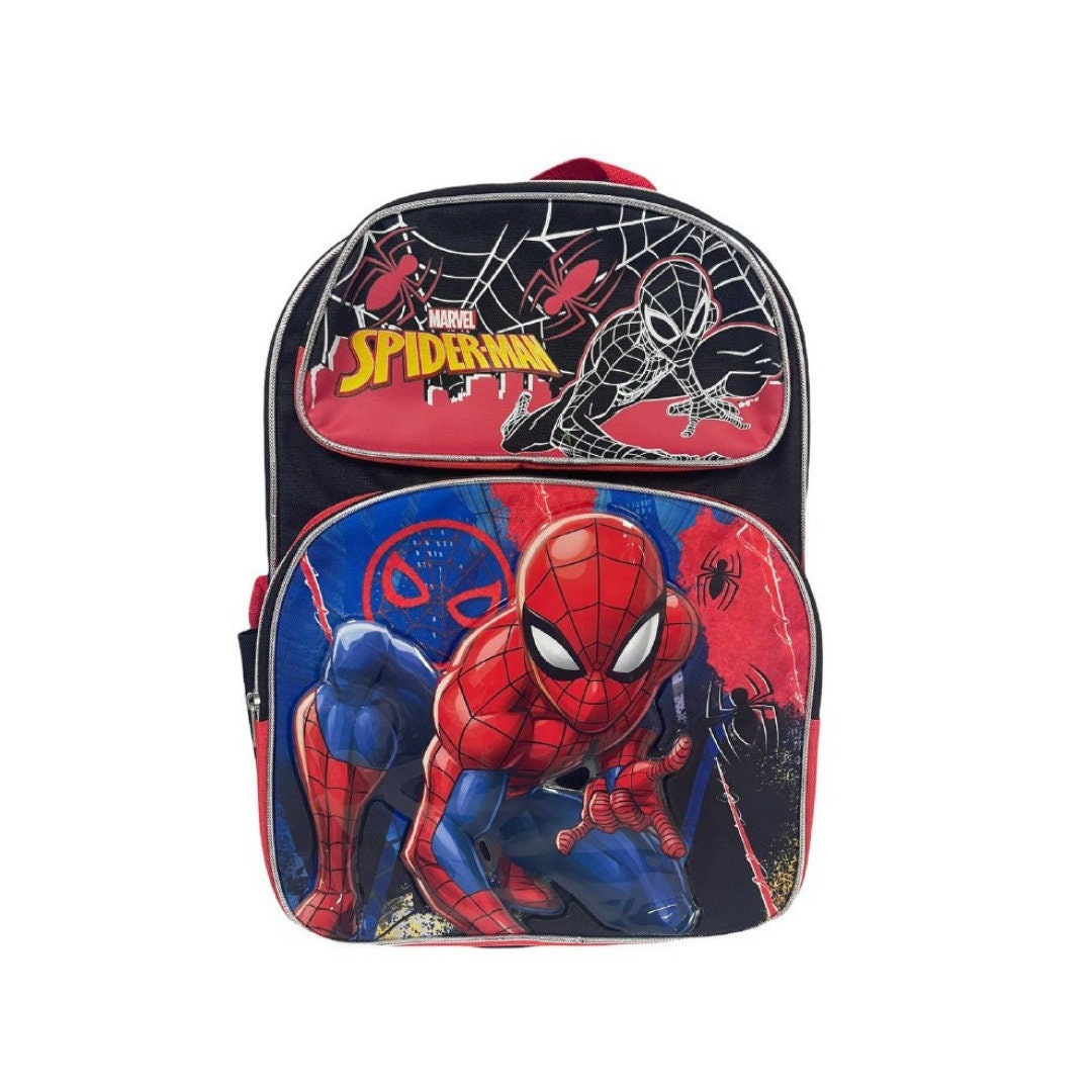 Mochila Spiderman para niños, paquete de suministros escolares de Spiderman  con bolsa escolar de Spiderman de 16 pulgadas más carpeta de Spiderman