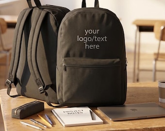 Op maat geborduurde rugzak, gepersonaliseerde rugzak. Laptoptas