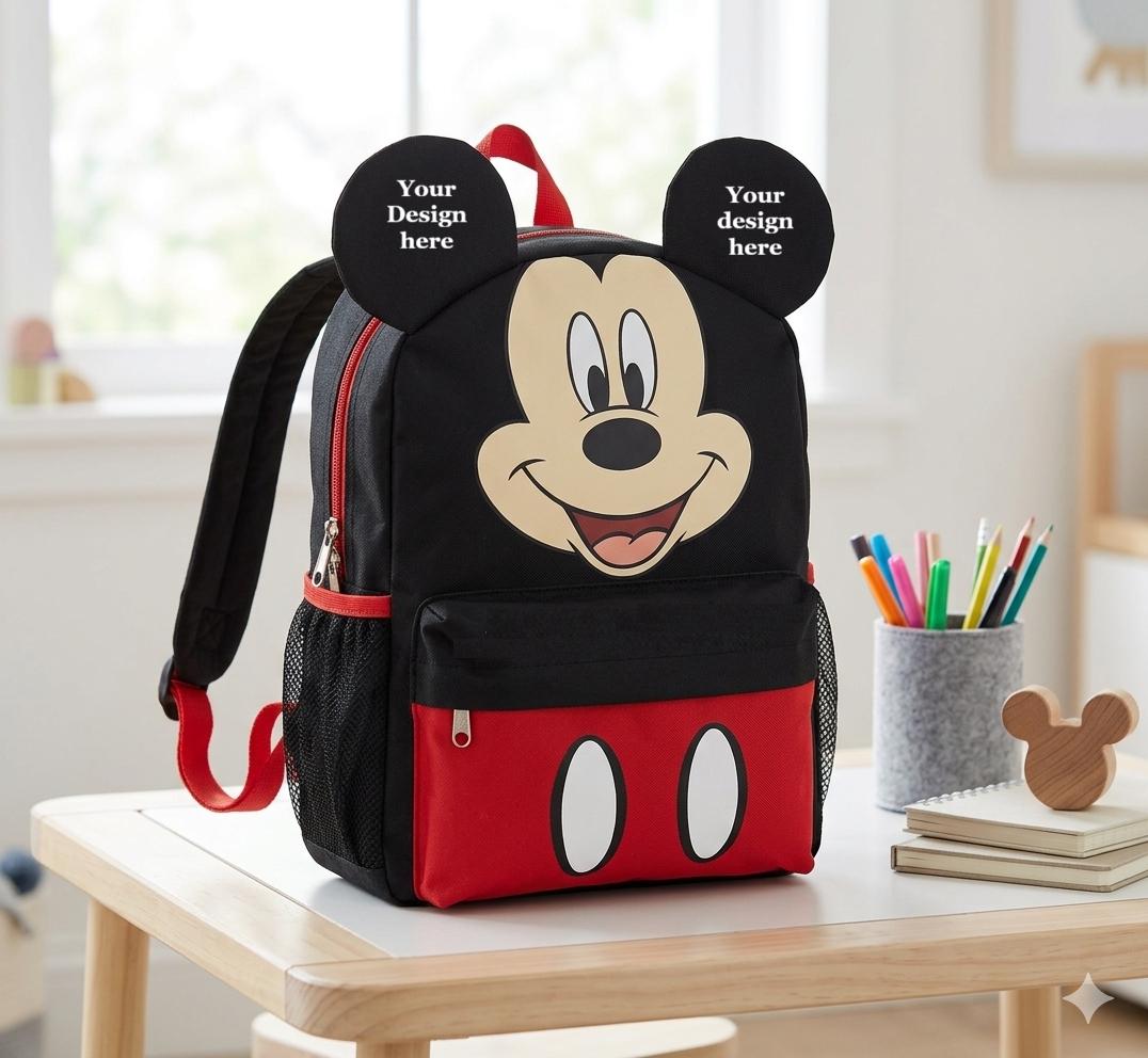 Personalized Mickey Mouse Embroidered Backpack, School Bag  display picture 1