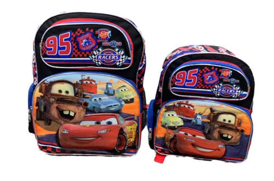 Cars Backpack Embroidered Backpack Mcqueen Backpack School Backpack Diaper Backpack Disney School Backpack Etsy Canada