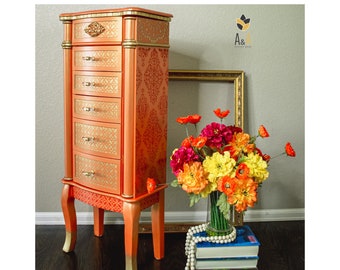 Used standing jewelry box discount