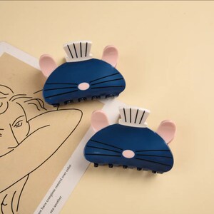 Ratatouille rat claw clip hair holder. Large durable hair clip claw clip / little chef/ chef ratatouille