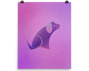 Dog Print | 13 Animals Made From 13 Circles | # 12 / 13