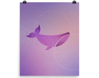 Whale Print | 13 Animals Made From 13 Circles | # 7 / 13