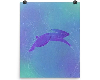 Rabbit Print | 13 Animals Made From 13 Circles | # 2 / 13