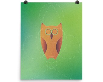 Owl Print | 13 Animals Made From 13 Circles | # 8 / 13