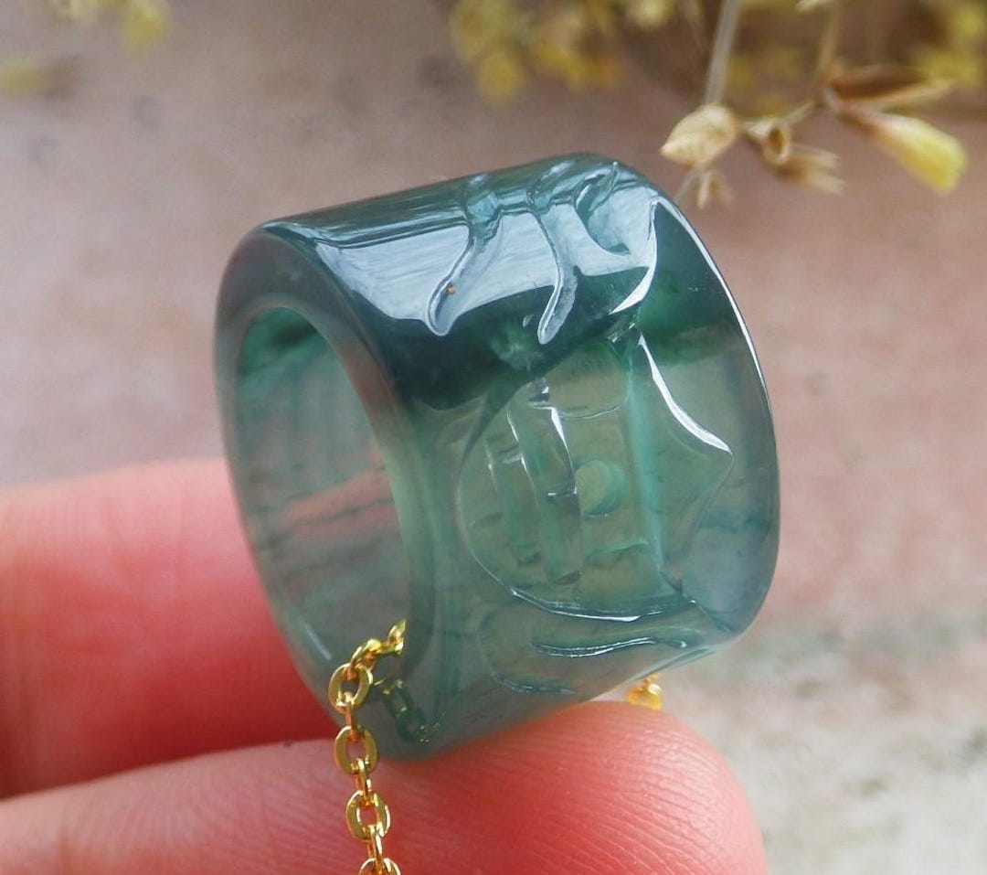 Certified Hand Carved Myanmar Burma Natural A Jade Jadeite Landscape ...