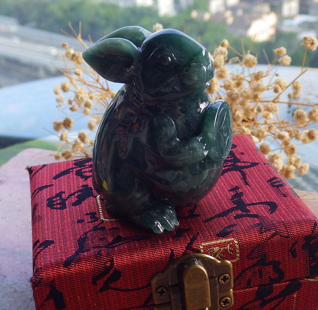 Certified Hand Carved Green Natural Myanmar Burma Grade A Jade Jadeite ...
