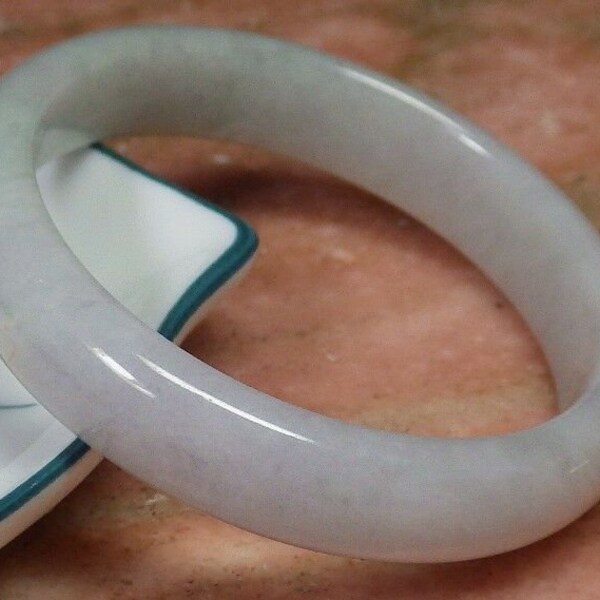 White Jade Bangle Etsy