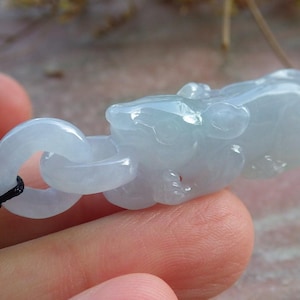 Certified Hand Carved Natural Myanmar Burma A Jade Jadeite Mouse Rat Pendant Necklace