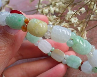 Certifié sculpté à la main 3 couleurs naturel Myanmar Birmanie A Jade jadéite bracelet jonc longévité tortue amulette porte-bonheur