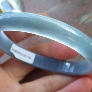 Certified Hand Carved Green Myanmar Burma Natural Grade A JADE Jadeite Bangle Bracelet 58mm