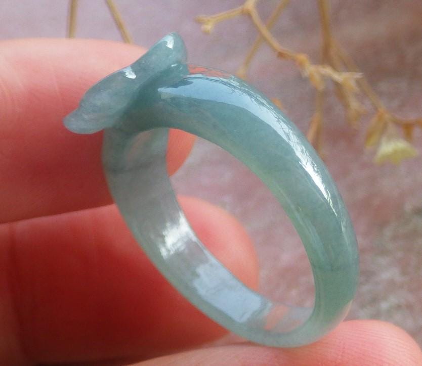 Bague En Jade Naturel Du Myanmar – 20,64 Carats, 24.7 Mm, Non Traité, Pièce Rare