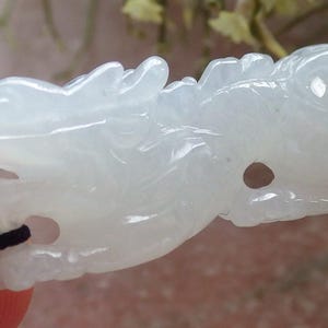 Certified Hand Carved Natural Myanmar Burma A Jade jadeite Dragon Pendant Necklace
