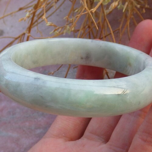 Certified Hand Carved Green Natural Burma A JADE Jadeite shops Circle Bangle Bracelet 58mm