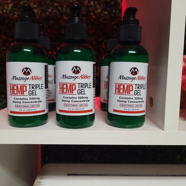 Organic Peppermint Hemp Pain Gel-Muscle Stiffness, Natural Relief, Nerve, Muscle, Hip Pain & More!