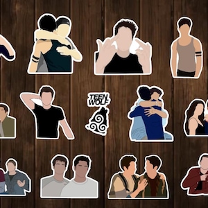 May include: A set of 12 Teen Wolf character stickers. The stickers feature various characters from the TV show Teen Wolf, including Scott McCall, Stiles Stilinski, Lydia Martin, and Derek Hale. The stickers are printed on high-quality vinyl and are waterproof and durable.