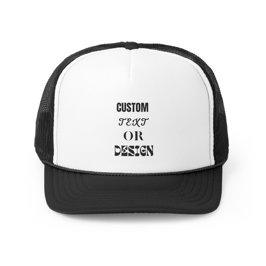 Custom Trucker Hat, Custom Text or Logo Hat, Personalized Hat