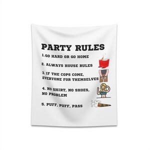 Party rules tapestry new arrivals
