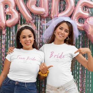 Junggesellinnenabschieds-T-Shirt, EVJF, personalisiertes EVJF-T-Shirt, zukünftiger Bräutigam, Teambraut, Hochzeit, Brautjungfer, Hochzeit