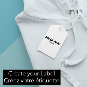 Etiquetas de ropa personalizadas, etiquetas personalizadas, etiquetas de cartón, etiqueta de precio, etiqueta de marca. 100 etiquetas