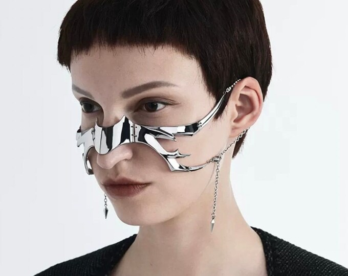 Serpentine Ear Cuff Face Mask Wire Jewelry Tribal Etsy