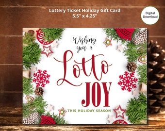 Christmas card, Lotto Card, Real Estate Agent, Client Appreciation, Thanks a Lotto, Gift Card Holder, Realtor Card, Realtor Christmas
