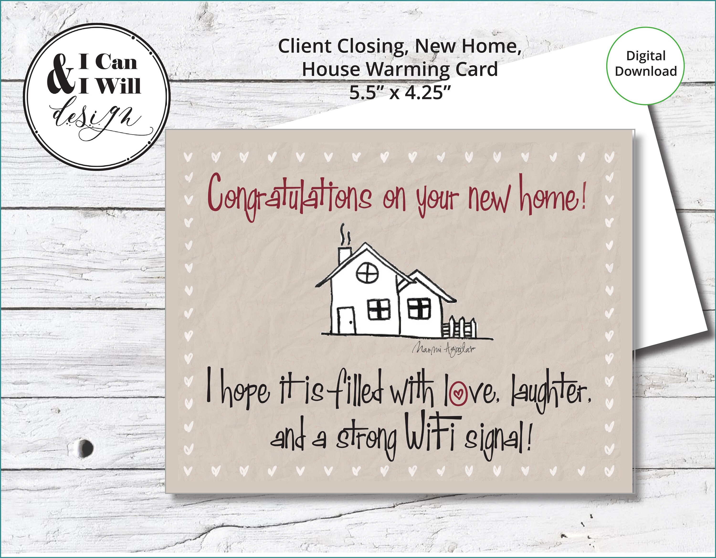 Real Estate New Home Congrats Realtor Gift Congratulations Etsy