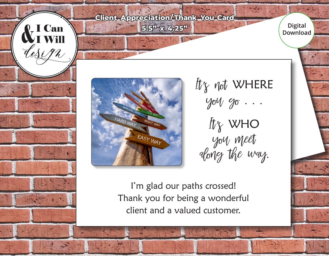 Real Estate Thank You Card, Client Appreciation, Customer Thank You