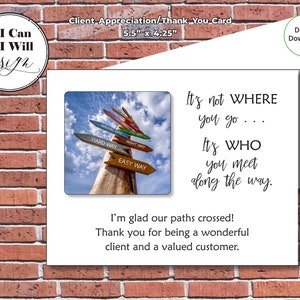 Real estate Thank You card, Client appreciation, Customer Thank You, Realtor Thank You, Realtor Marketing, Real Estate Agent, Client Thanks