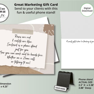 Un cadeau de marketing d'été immobilier pour les clients, carte-cadeau d'agent immobilier, agent immobilier, téléchargement instantané, juin, juillet, août, carte de correspondance pliée