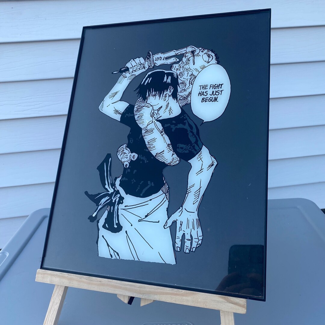 Toji Fushiguro Glass Anime Painting Etsy