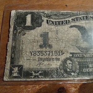 1899 SILVER Certificate BLACK EAGLE One Dollar Rough Etsy