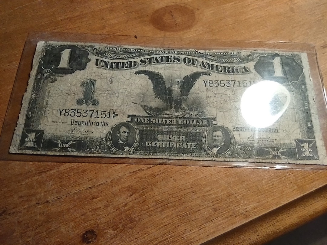 1899 SILVER Certificate BLACK EAGLE One Dollar Rough Etsy