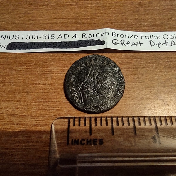 Old Roman Bronze Follis Coin. LICINIUS I 313-315 AD #5
