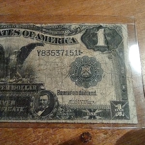 1899 SILVER Certificate BLACK EAGLE One Dollar Rough Etsy